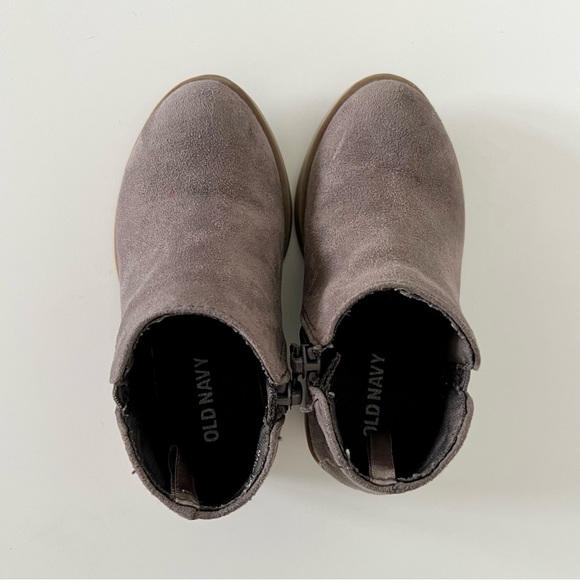 Old Navy Faux-Suede Gray Booties - Picture 2 of 8